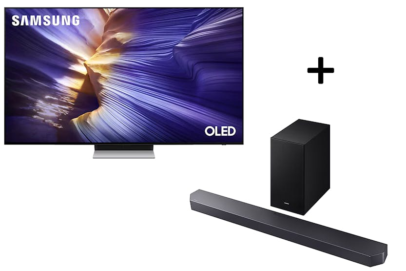 Samsung S90F 55" OLED Smart TV and Samsung Q600F Q-Series 3.1.2ch Soundbar | Bundle