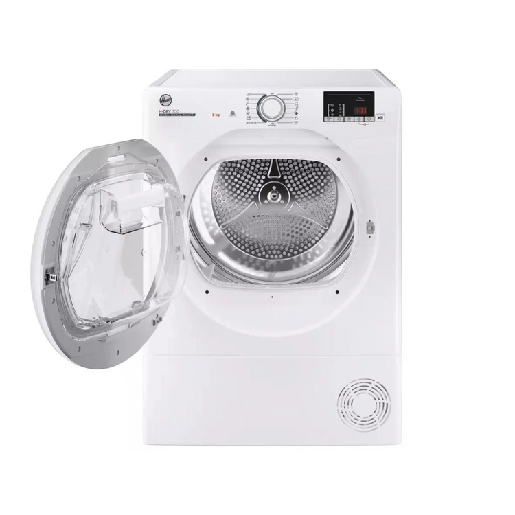 Hoover HLE H8A2DE 80 8KG Heat Pump Tumble Dryer - White | HLEH8A2DE-80