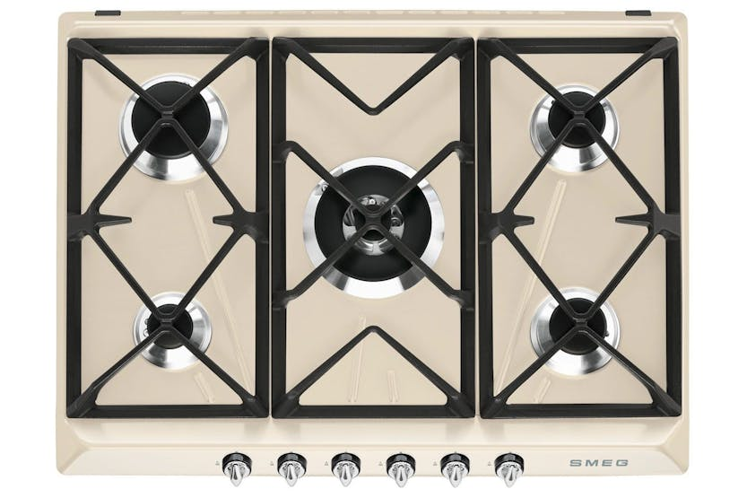 Smeg 70cm Victoria Aesthetic Built-in Gas Hob | SR975PGH | Cream