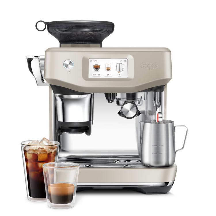 Sage Barista Touch Impress Bean-to-Cup Coffee Machine – Cold Extraction - Almond Nougat | SES882ALM4GUK1