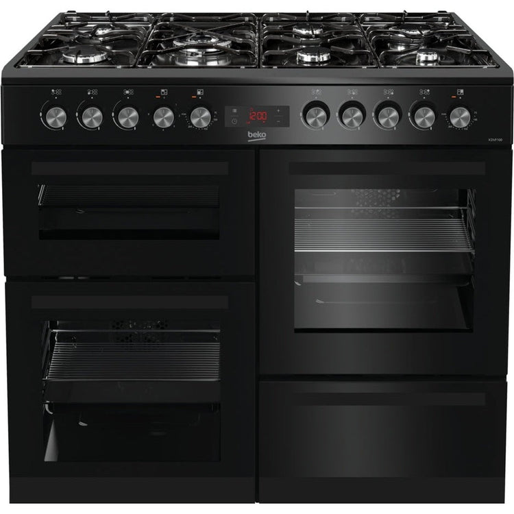 Beko Freestanding 100cm Double Oven Gas Range Cooker | KDVF100K