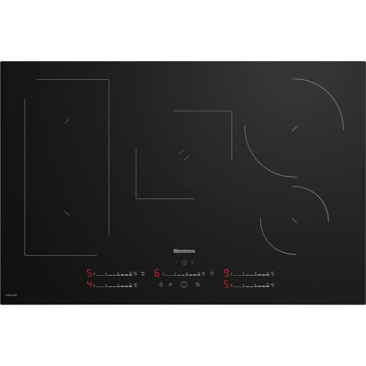 Blomberg 80cm 5 zones Cook Sensor Induction Hob Black | MIX55487N
