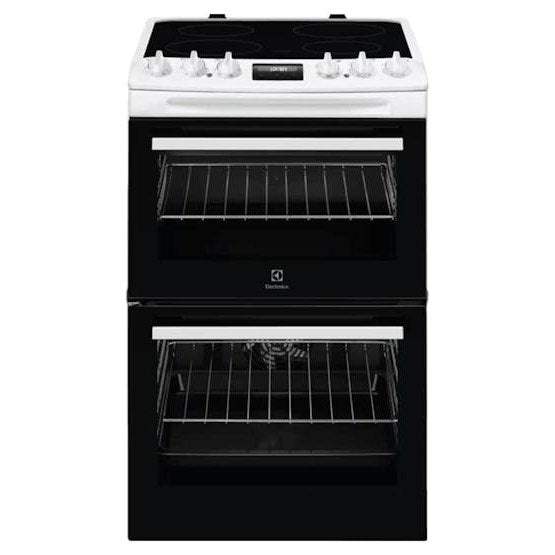 Electrolux 55cm Double Oven Electric Cooker White | LKR555100W